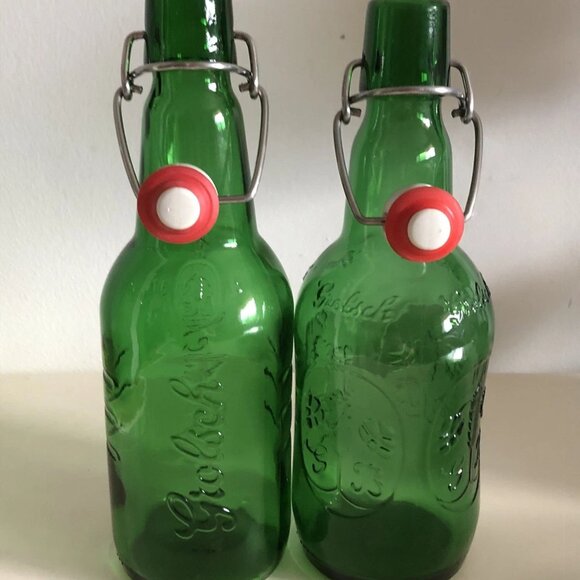 GROLSCH Beer Green Glass 16oz. Bottle Porcelain Flip Swing Top - Picture 2 of 5
